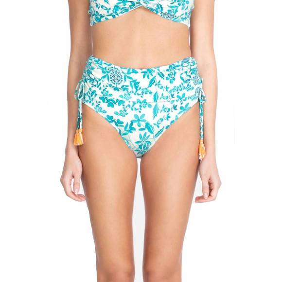 NEW JOHNNY WAS ellyo banded high waisted bottom in blue multi - Picture 1 of 3